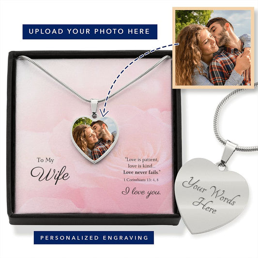 Personalized Love Photo Pendant for Wife