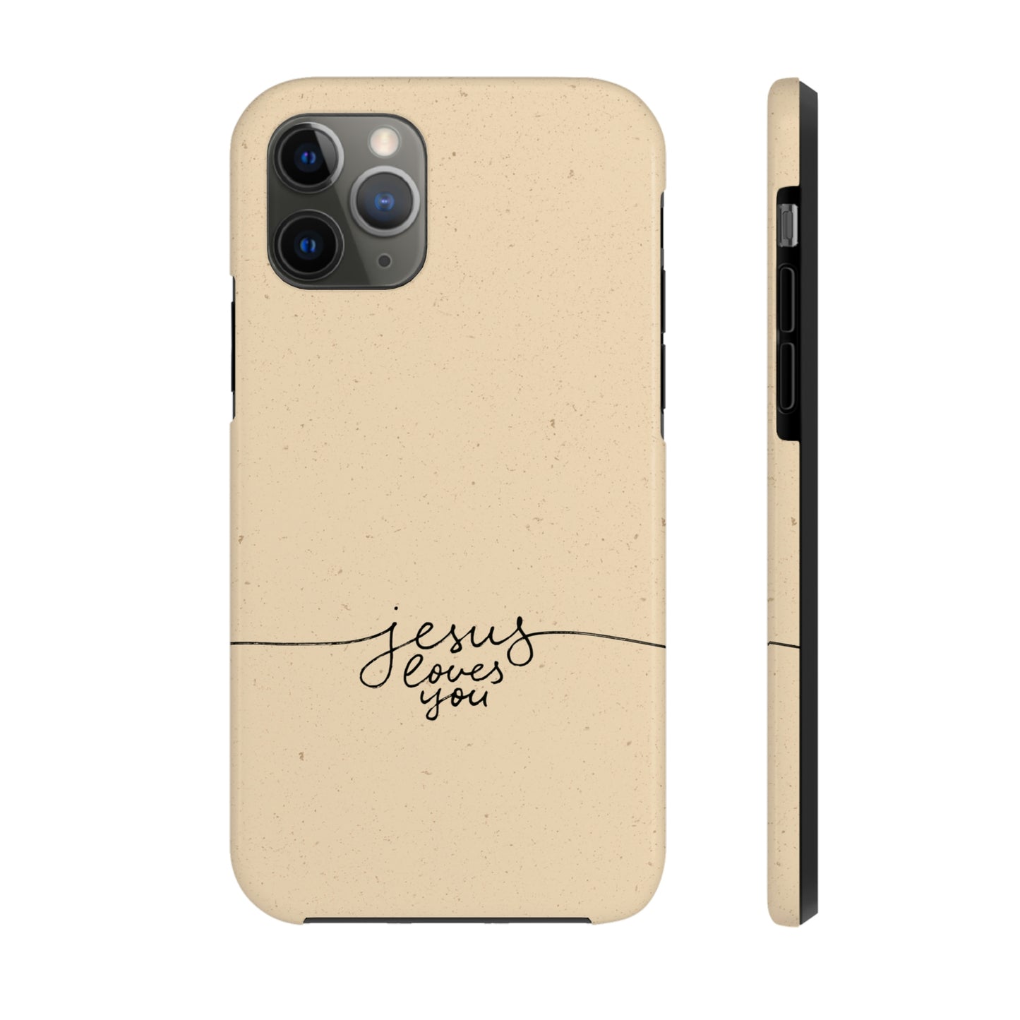 Jesus Loves You Tan iPhone Case