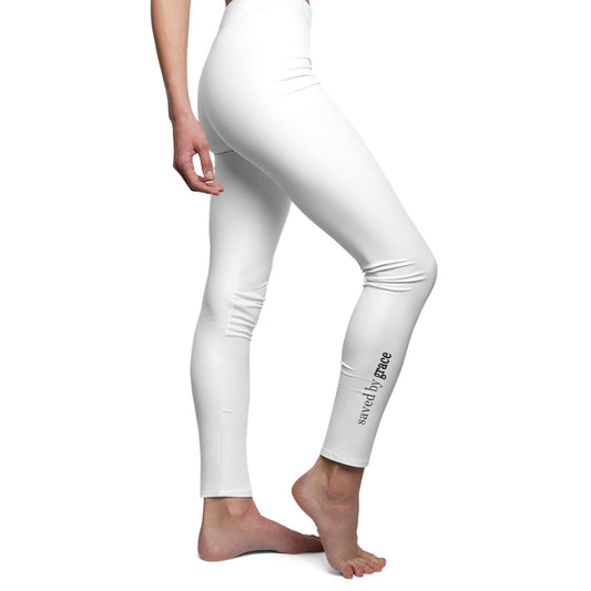 Saved By Grace Women's Casual Leggings (White)